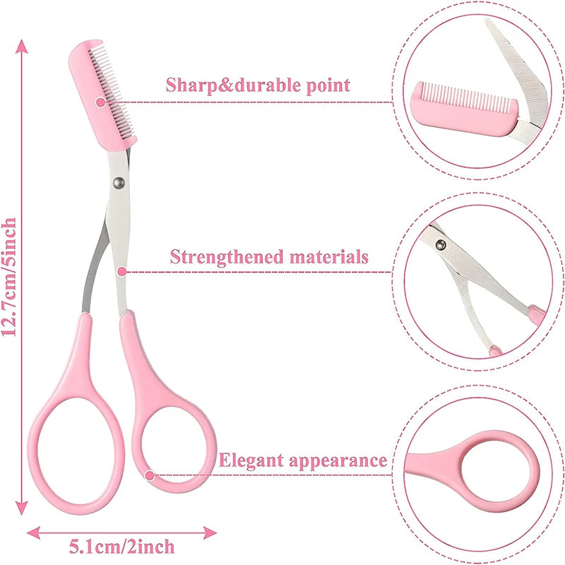 Eyebrow Trimmer Scissor Beauty Products for Women Eyebrow Scissors with Comb Eyebrow Shaver Makeup Tools Beauty Scissors