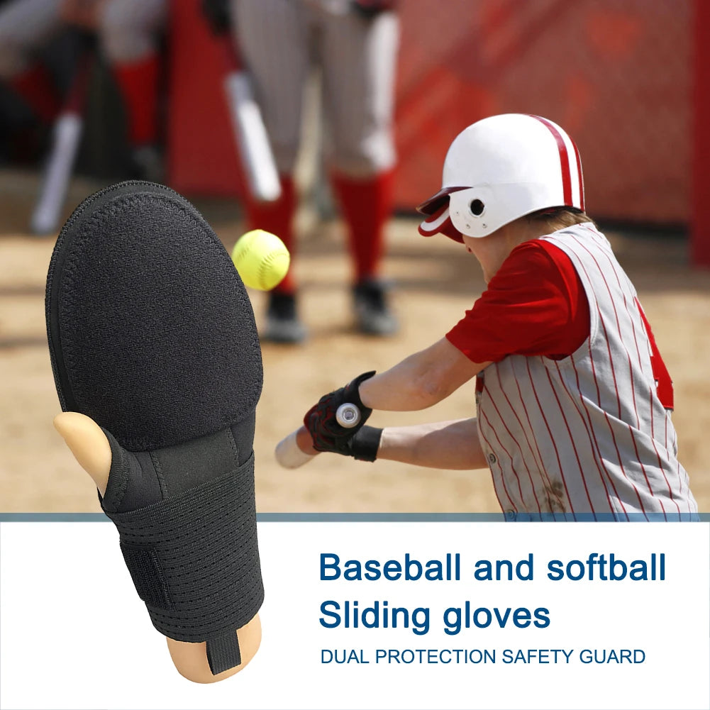 1Pc Baseball Sliding Gloves Breathable Baseball Mitt Wrist Support Hand Protection Right & Left Hand for Outdoor Sports