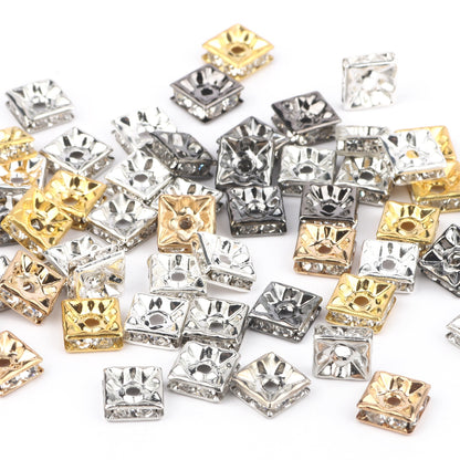 50pcs/lot  Crystal Round Loose Spacer Beads for DIY Making Bracelet Necklace Accessories - Hiccupzz