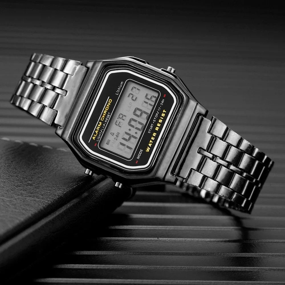 Digital LED Watch for Men & Women - Multifunction Waterproof Electronic Clock with Alarm & Stopwatch