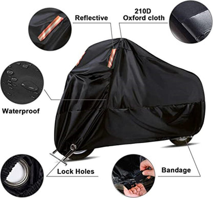 Thick Oxford Motorcycle Waterproof Cover Universal - Hiccupzz