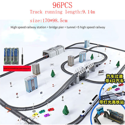 Electric High Speed Train Model Railway Track Harmony Rail Toy DIY Set - Hiccupzz