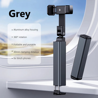 Foldable Tablet/Phone Holder – Adjustable Aluminum Alloy Stand with 360° Rotation, Bed & Desk Mount for 4–12.9 Inch Devices (iPad, iPhone, Tablets, Smartphones)
