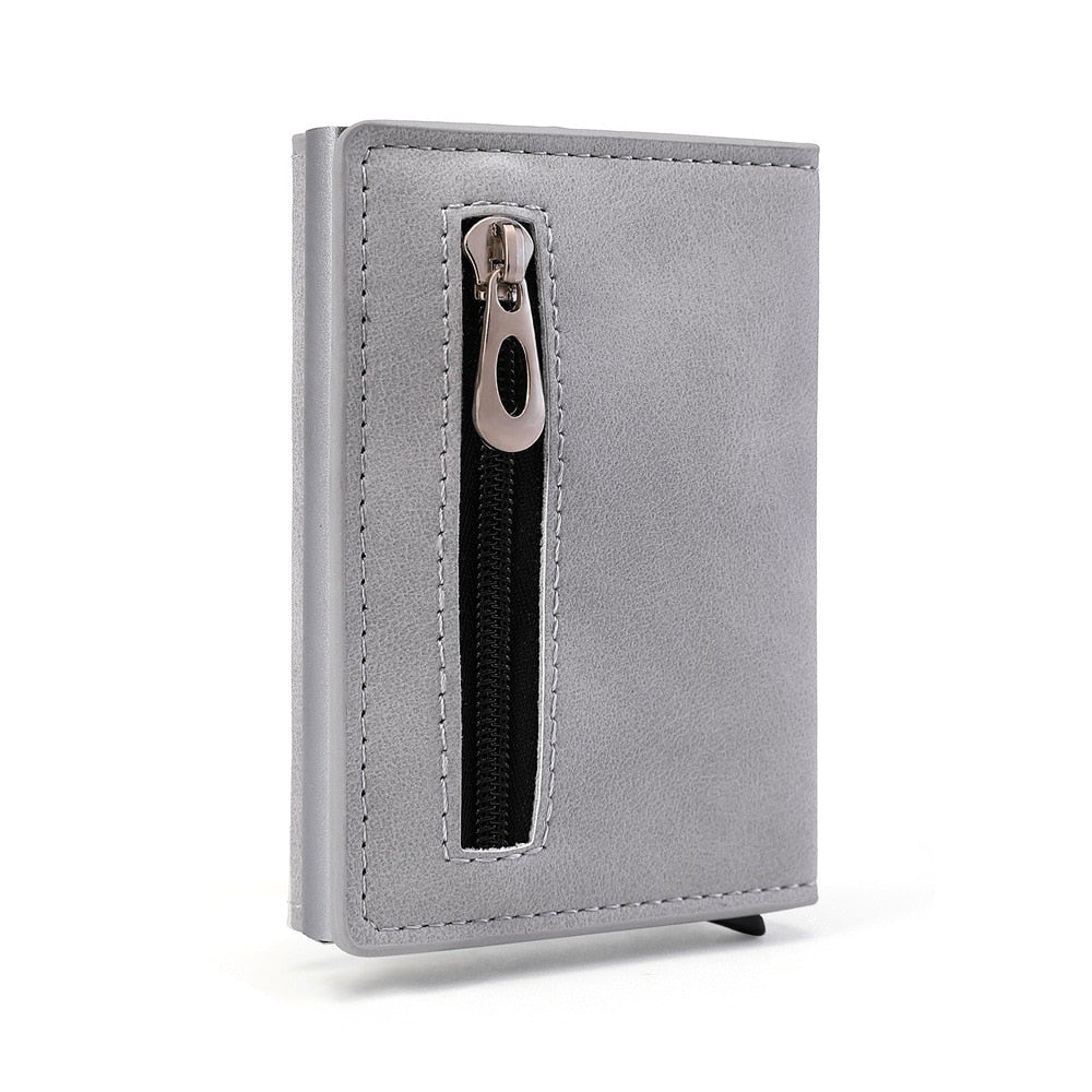 Rfid Anti-magnetic Credit Cards Holder With Organizer Coin Pocket