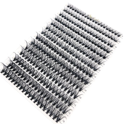 Mixed Tray Individual Lashes (30D, 40D, 60D, 80D) - 3D Russian Volume Eyelashes, Soft Natural Mink Lash Clusters, False Eyelashes - Hiccupzz