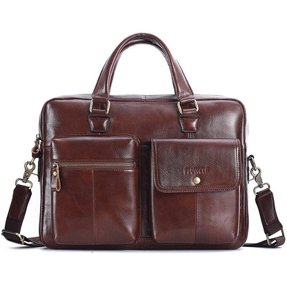 Genuine Leather Handbag Large Business Travel - Hiccupzz