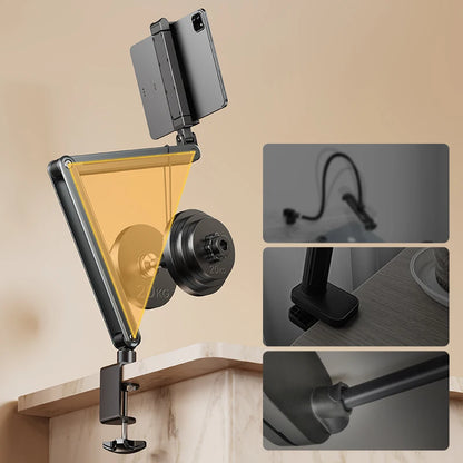 Foldable Tablet/Phone Holder – Adjustable Aluminum Alloy Stand with 360° Rotation, Bed & Desk Mount for 4–12.9 Inch Devices (iPad, iPhone, Tablets, Smartphones)