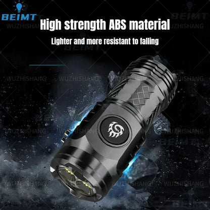 High Quality 3*SST20 LED Flashlight 18350 Super Bright Torch Rechargeable USB Light Waterproof with CAP CLIP for Hiking Camping - Hiccupzz