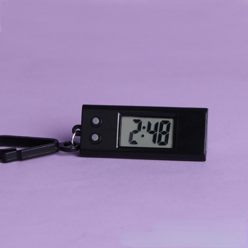 Unisex Student Electronic Clock Keychain