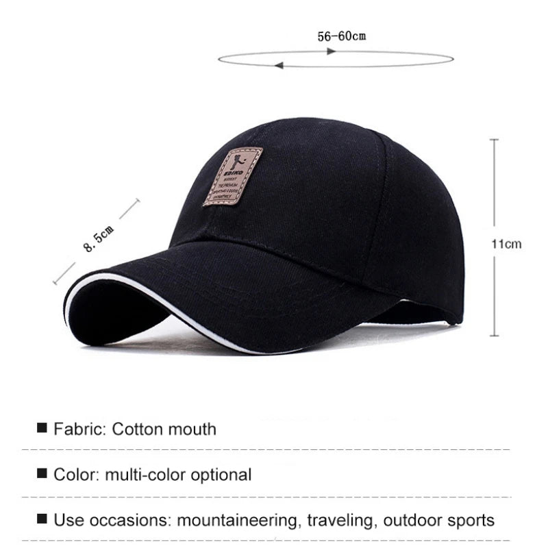 Summer Sport Baseball Hat Men Fishing Baseball Caps Women Breathable Snapback Hats Black Casual sport Hats Cap Unisex