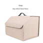 Car Trunk Organizer Box Large Capacity Auto Multiuse Tools Storage Bag Stowing Tidying Leather Folding For Emergency Storage Box - Hiccupzz