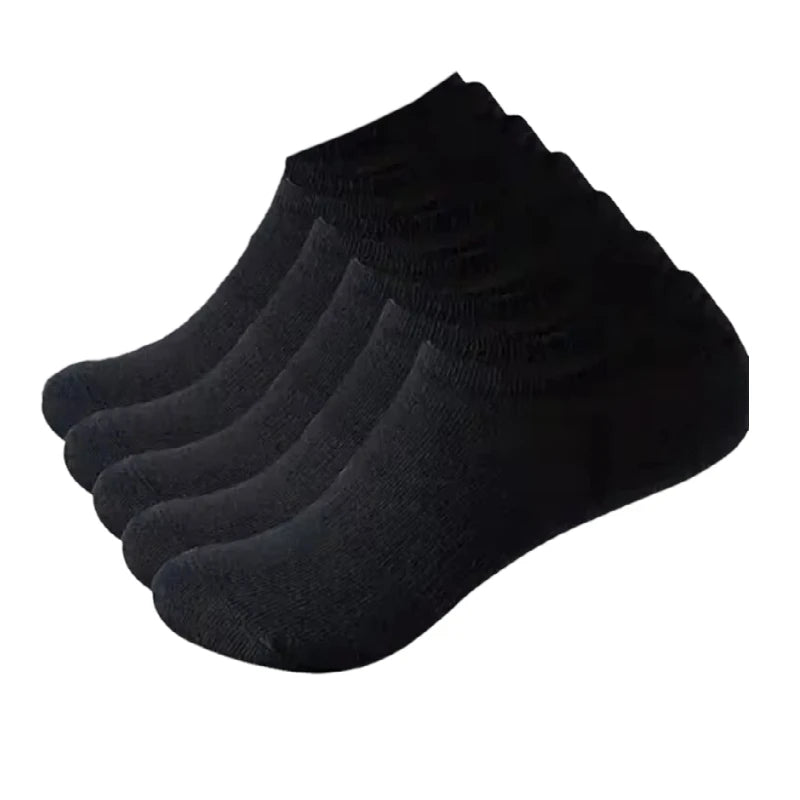 10 Pairs Breathable Cotton Sports Socks - Bamboo Fiber Sweat-Absorbing Deodorant Socks