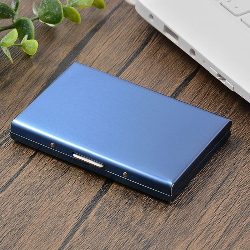 Rfid Credit Card Holder Men Minimalist Wallet Aluminium Bank Cardholder Case with Money Clip Designer Porte Carte