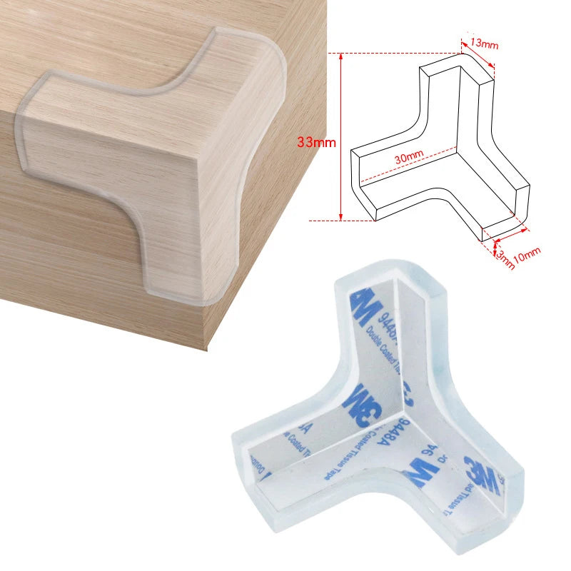 4 Pcs/8 Pcs/12 Pcs Baby Safety Silicone Table Corner Edge Protectors - Anti-Collision Guards for Children