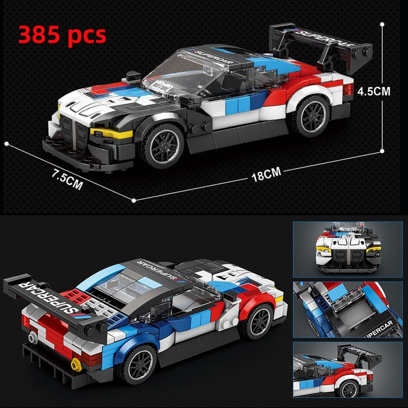 Sports Racing Car Building Blocks Educational Toys for Kids 2023