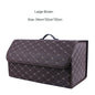 Car Trunk Organizer Box Large Capacity Auto Multiuse Tools Storage Bag Stowing Tidying Leather Folding For Emergency Storage Box - Hiccupzz
