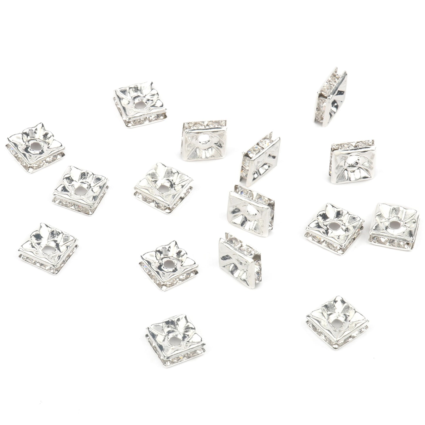 50pcs/lot  Crystal Round Loose Spacer Beads for DIY Making Bracelet Necklace Accessories