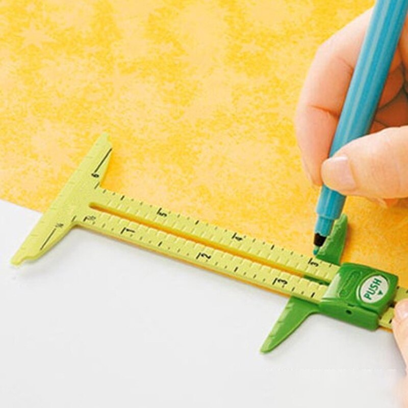 Multifunctional Drawing Ruler Plastic Sewing 5-in-1 Patchwork Ruler Sliding Measuring Tool Home Tailoring Ruler ST-A23