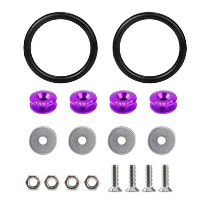 Aluminum Universal Quick Release Fasteners Bumper Fender Washers For Honda Civic Kia Mitsubishi Detachable Screws - Hiccupzz