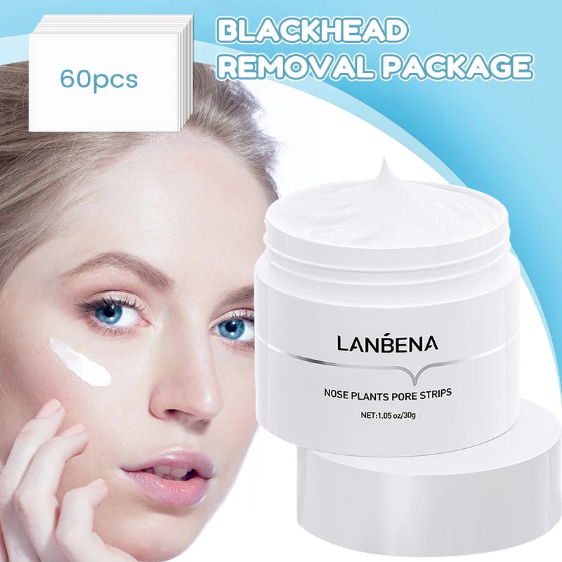 LANBENA White Black Blackhead Remove Mask Shrink Pore Nose Cleansing Stickers Peel Nasal Black Head Strips Face Skin Care Masks