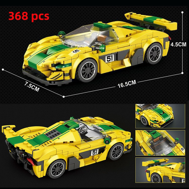 Sports Racing Car Building Blocks Educational Toys for Kids 2023