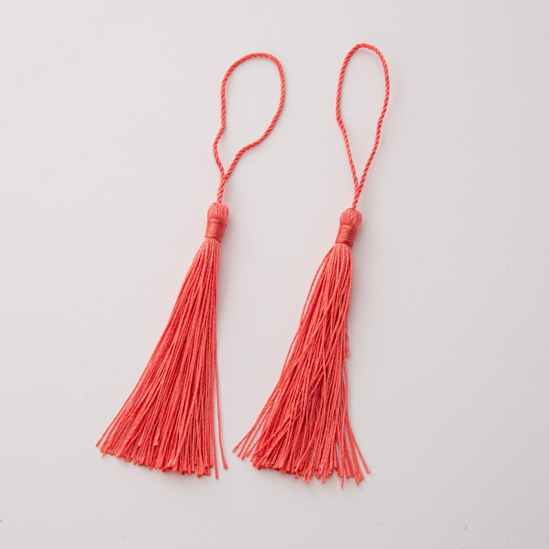 20pcs 80mm Bookmarks Hanging Rope Silk Tassel For Craft DIY Key Chain, Earring Hooks, Pendant, Jewelry Making