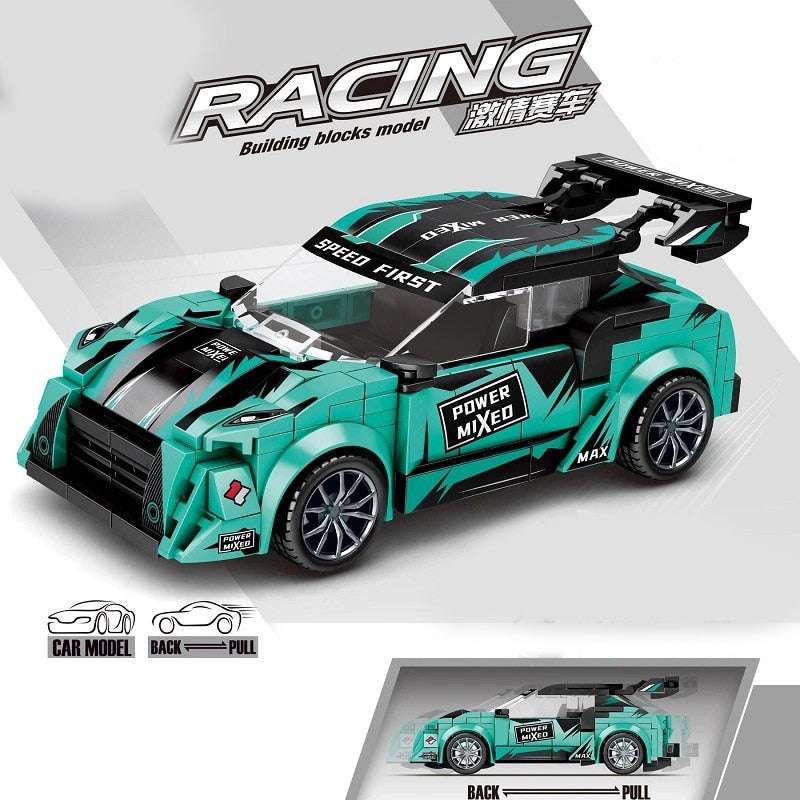 Sports Racing Car Building Blocks Educational Toys for Kids 2023