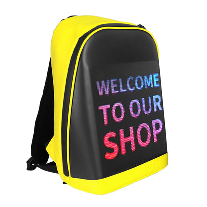 CRELANDER LED Backpack Waterproof Smart Bluetooth APP Control DIY Display Laptop School Bags For Men Women Mochila - Hiccupzz