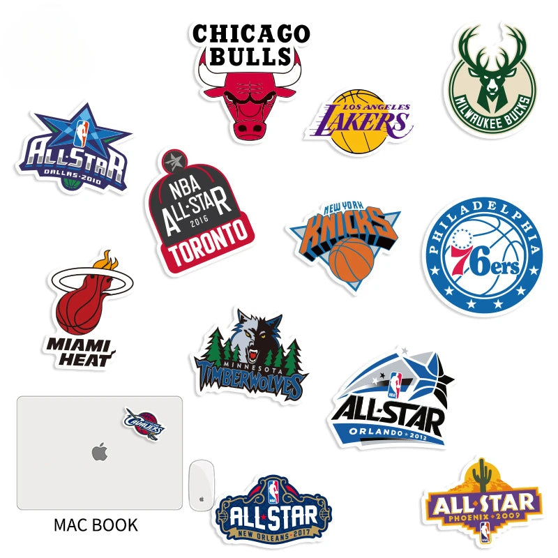 NBA Basketball Stickers Star Team