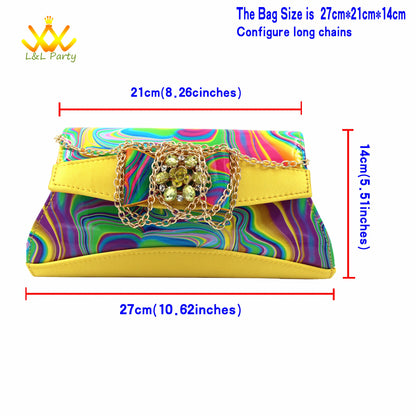 Appliques Specials Italian Design Nigerian Women Shoes Matching Bag Set in Red Color INS Hot Sale Sandals - Hiccupzz