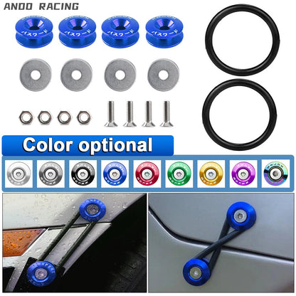 Aluminum Universal Quick Release Fasteners Bumper Fender Washers For Honda Civic Kia Mitsubishi Detachable Screws - Hiccupzz