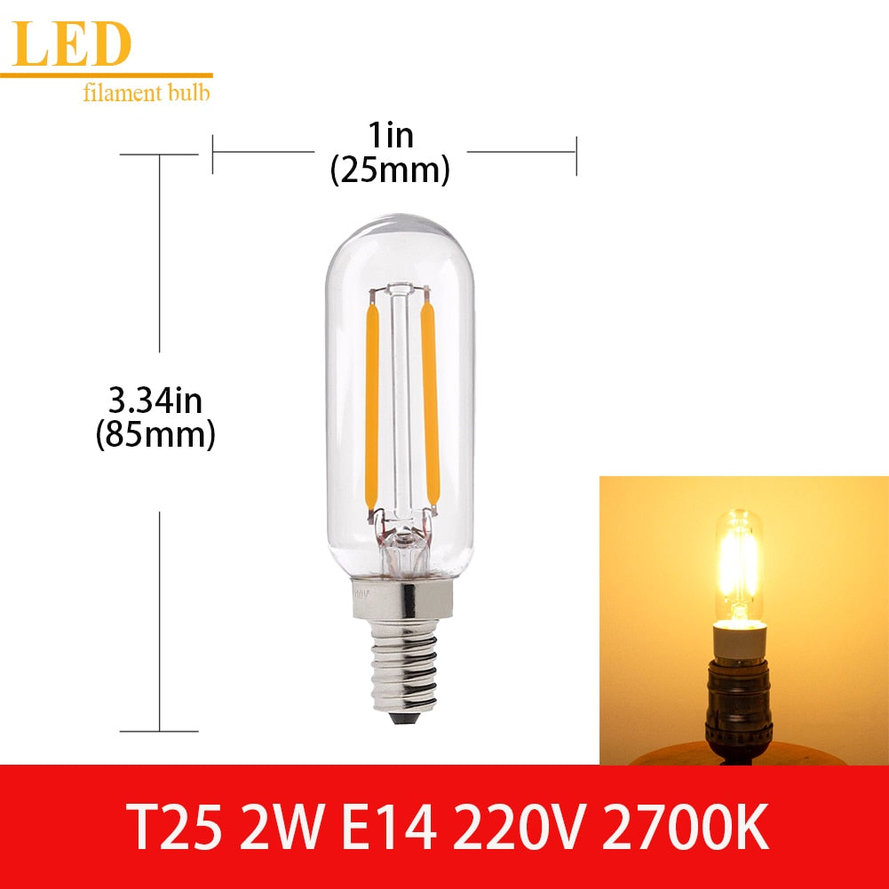 LED Filament Light Bulb Clear Glass Ampoule