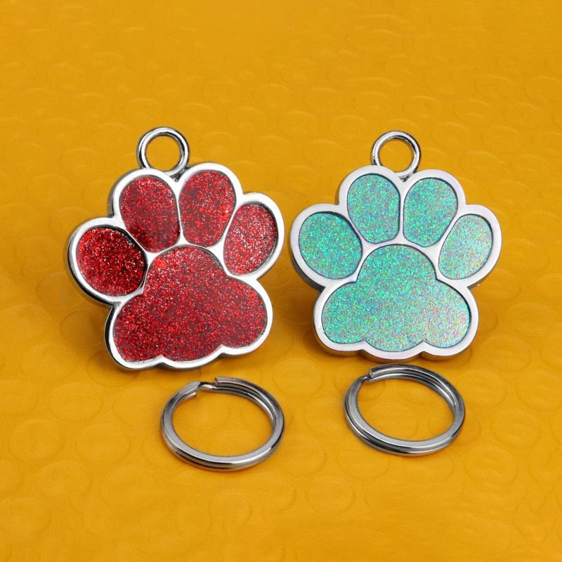 Personalized Engraving Pet Cat Name Tags Customized Dog ID Tag Collar Accessories Nameplate Anti-lost Pendant Metal Keyring - Hiccupzz