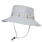 Men's Cap Breathable Mesh Solid Color Bucket Hat for Fishing, Camping & Hiking Anti-UV Sun Hat Wide Brim Fisherman Hat - Hiccupzz