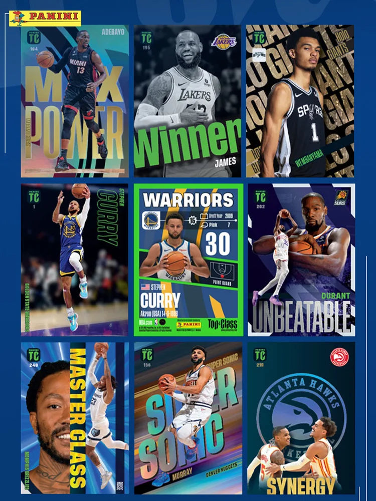 2024 Panini Card NBA Basketball Wembanyama  Curry Dončić James Star Rare Card Superstar Signature Card Collection