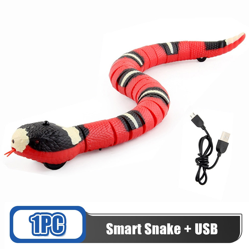 Smart Sensing Snake Interactive Cat Toys Automatic Toys For Cats USB Charging Accessories Kitten Toys for Pet Dogs Game Play Toy - Hiccupzz