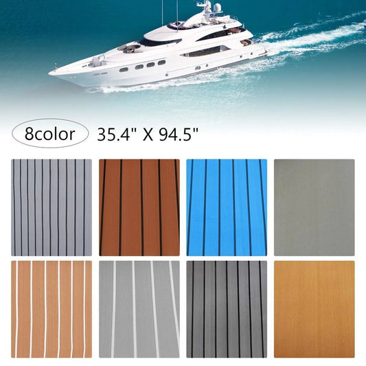 94.5"x 35.4" EVA Anti-slip Mat Foam Boat Decking Sheet Anti-Slip Self-Adhesive Deck Boat Flooring Mat Cuttable