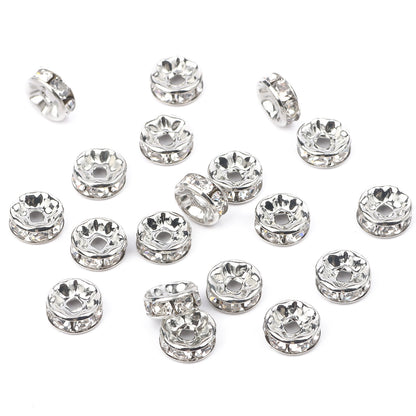 50pcs/lot  Crystal Round Loose Spacer Beads for DIY Making Bracelet Necklace Accessories - Hiccupzz