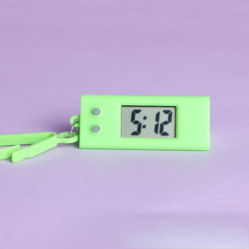 Unisex Student Electronic Clock Keychain