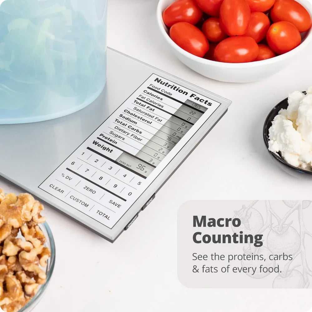 Greater Goods Perfect Portions Nutrition Scale for Meal Planning, Tracking Nutrition Value, and Macro Counting