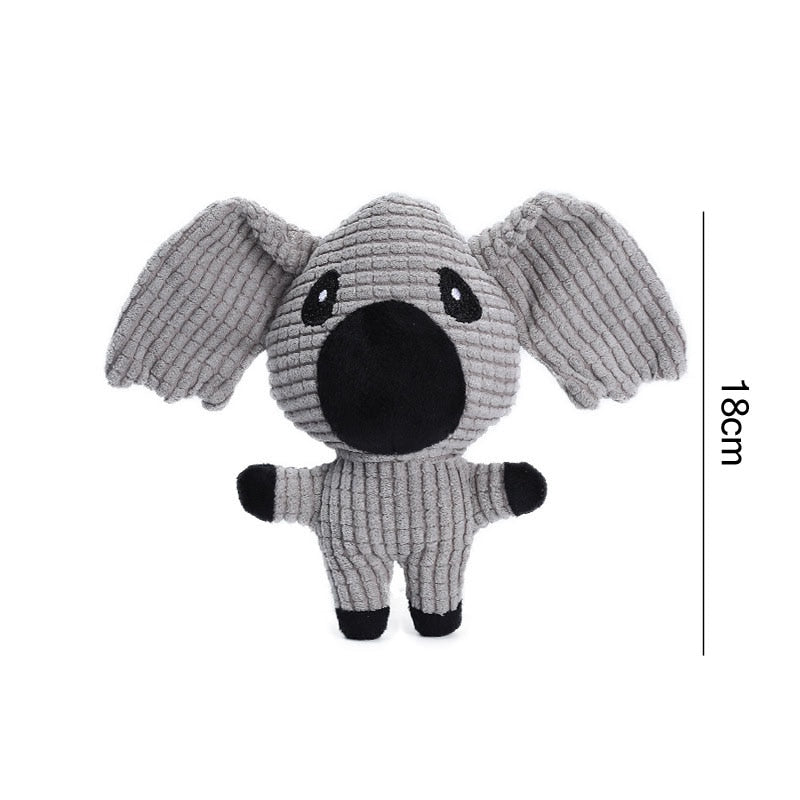 Fun Pet Toy Donkey Shape Corduroy Chew Toy For Dogs Puppy Squeaker Squeaky Plush Bone Molar