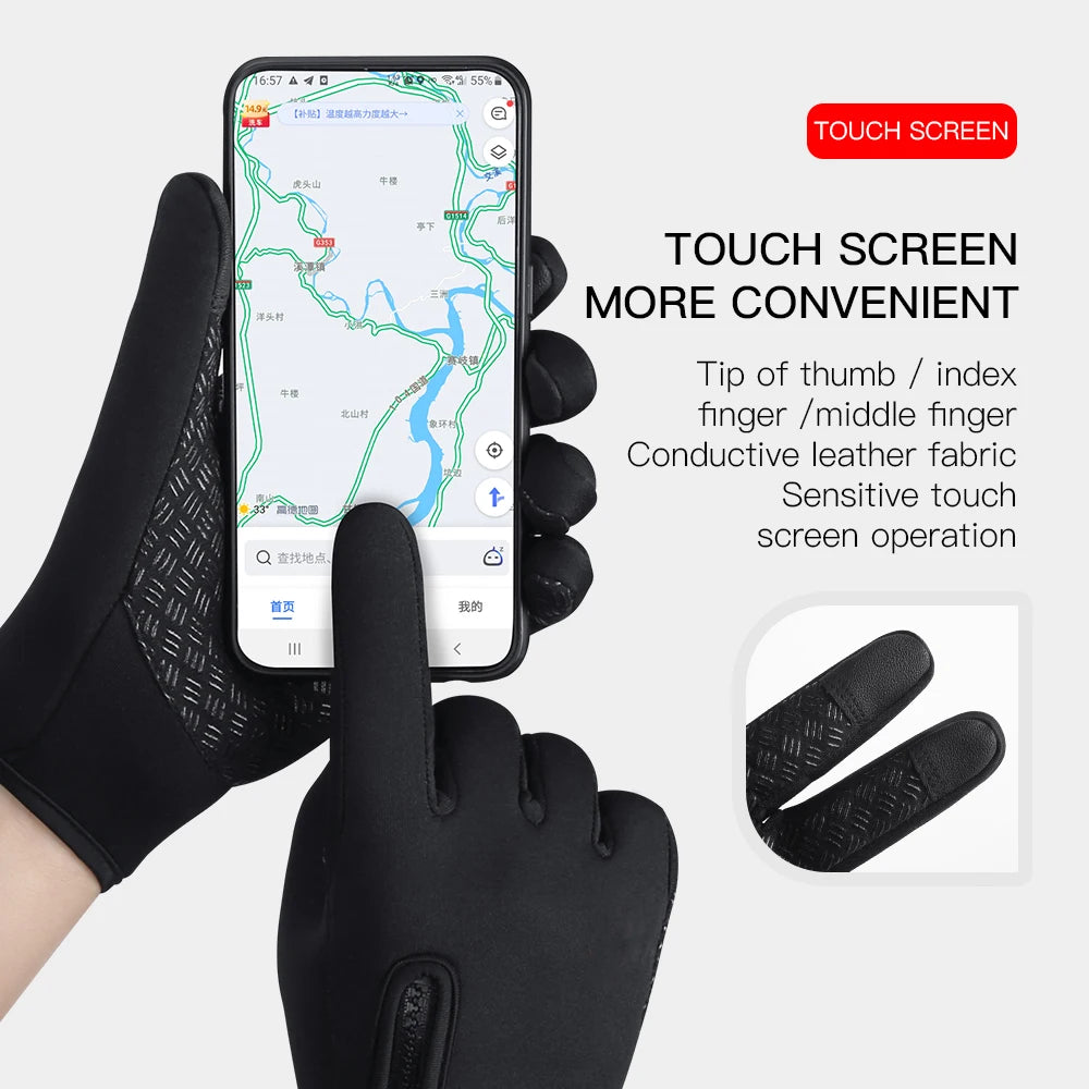 Unisex Touchscreen Winter Gloves - Thermal Warm Full-Finger Gloves