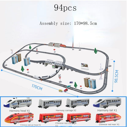 Electric High Speed Train Model Railway Track Harmony Rail Toy DIY Set - Hiccupzz