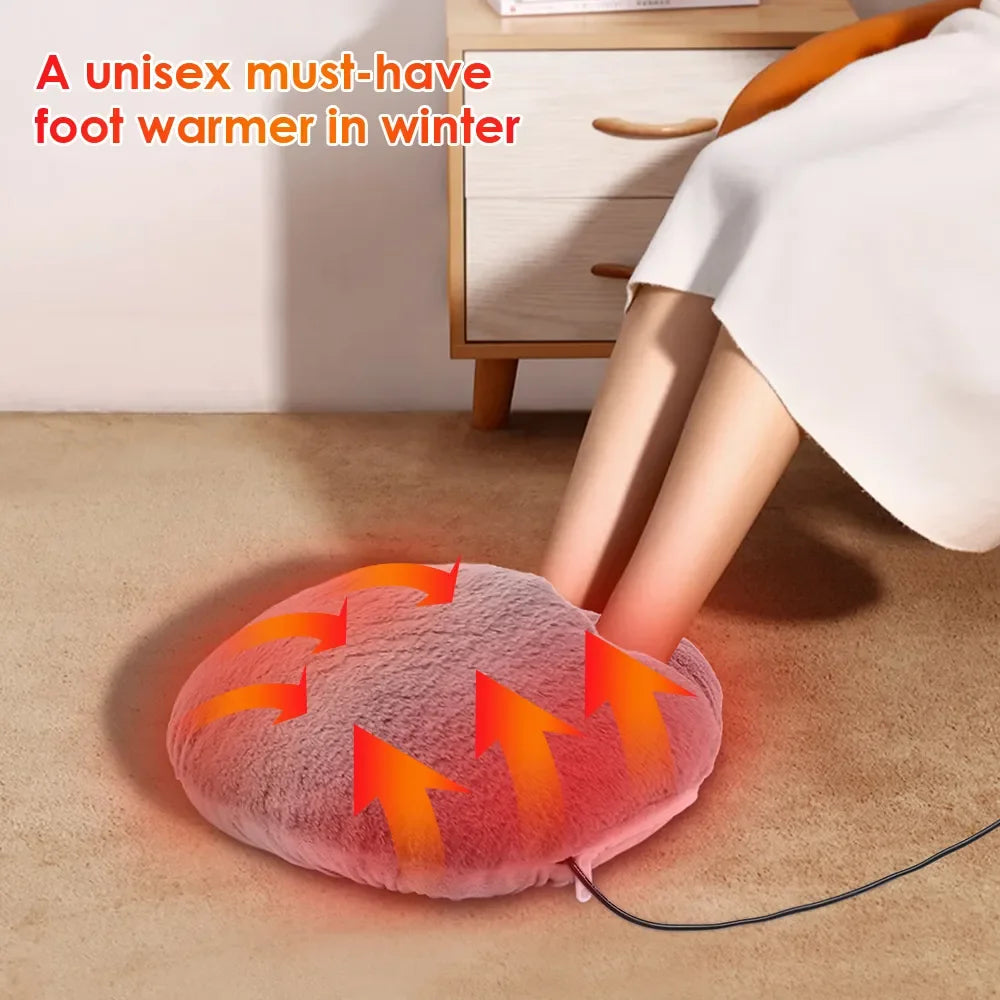 Electric Foot Warmer Heater - Constant Temperature Heating Pad, Soft Velvet Washable Winter Foot Warmer