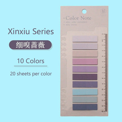 6 Series Color Self Adhesive Memo Pad Sticky Notes - Hiccupzz