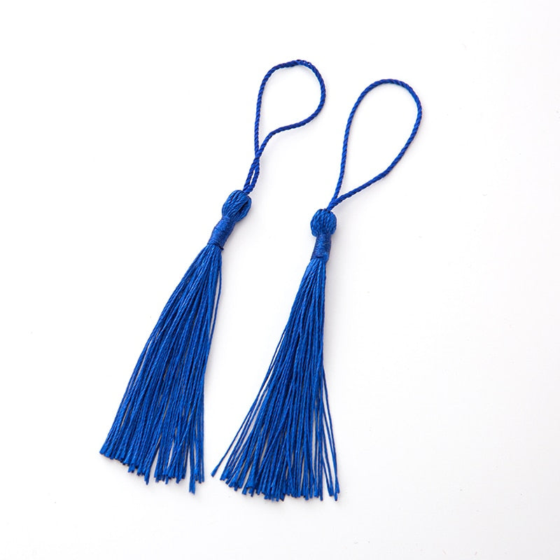 20pcs 80mm Bookmarks Hanging Rope Silk Tassel For Craft DIY Key Chain, Earring Hooks, Pendant, Jewelry Making