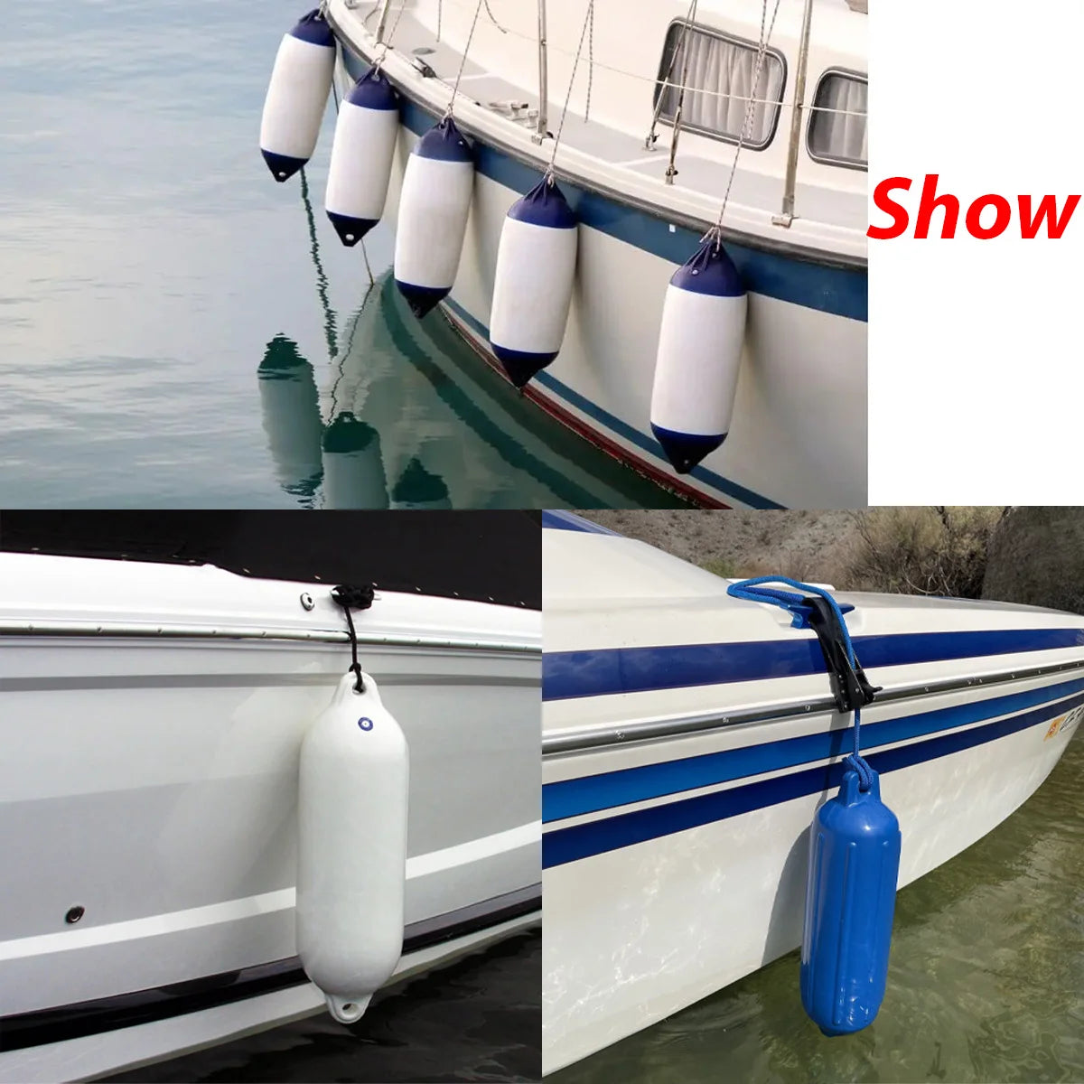 2pcs Boat Inflatable Bumper Fender Marine Bumper Fender Anti-crash Buoy Yacht Docking Mooring Shield Protection