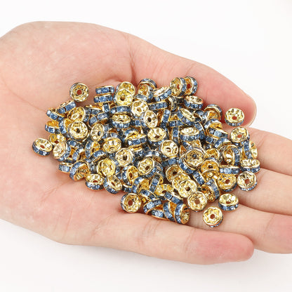 50pcs/lot  Crystal Round Loose Spacer Beads for DIY Making Bracelet Necklace Accessories - Hiccupzz