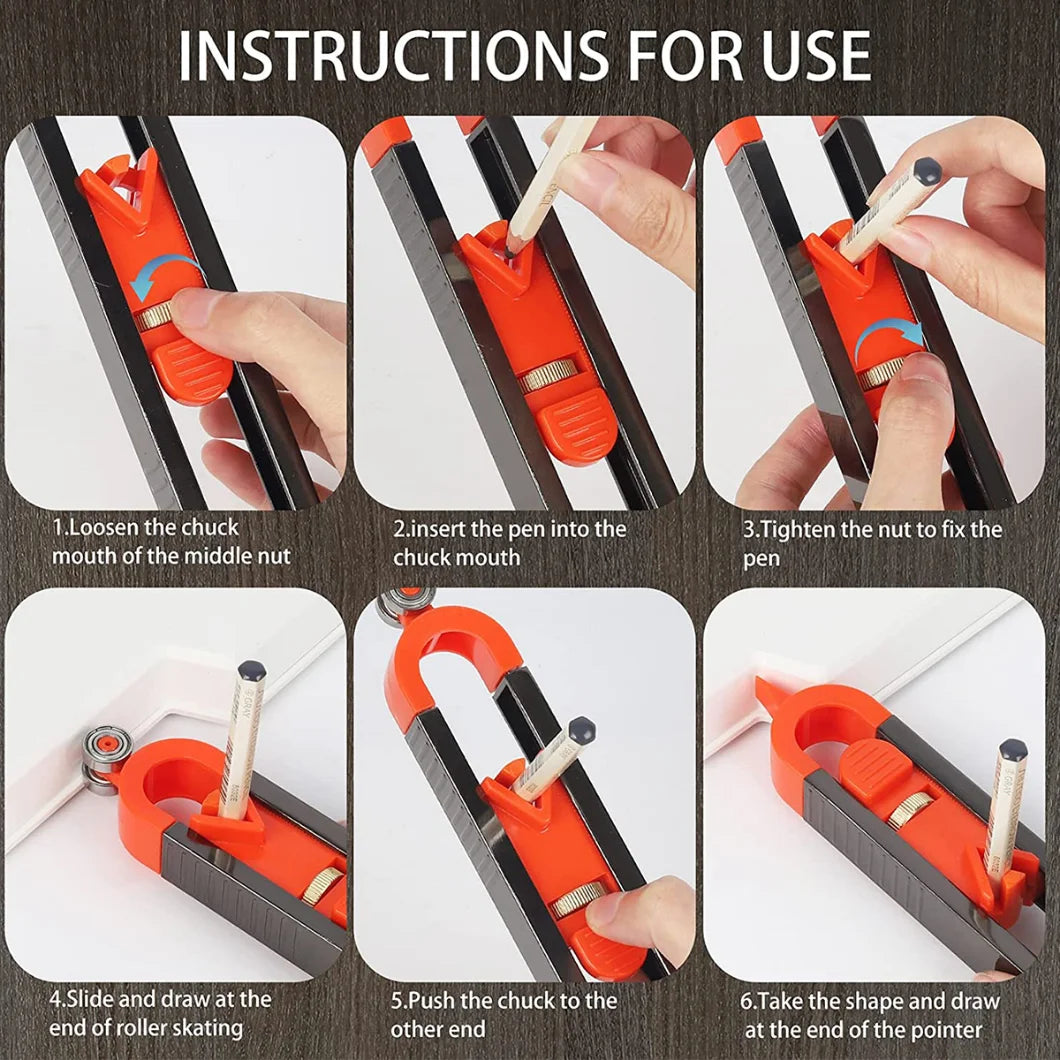 Contour Gauge Scribe Tool, Precise Profile Duplicator, Irregular Shape Profile Tool for Woodworking, Van Conversion Projects,