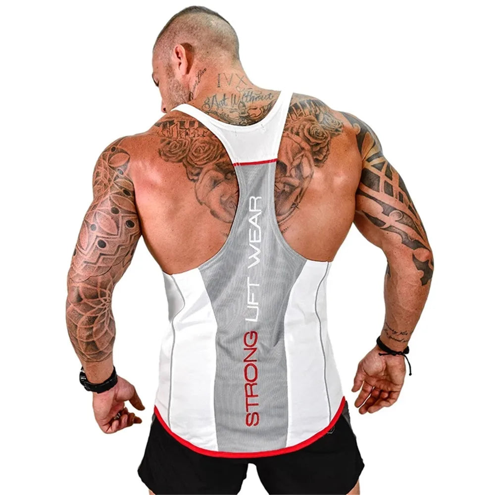 Men's Bodybuilding Tank Top - 2021 Cotton Sleeveless Gym Shirt